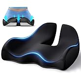 Benazcap X Large Memory Seat Cushion for Office Chair Ergonomic Cushions Butt Pillow for Pressure Relief Sciatica & Pain Relief Memory Foam for Long Sitting for Gaming Chair and Car Seat