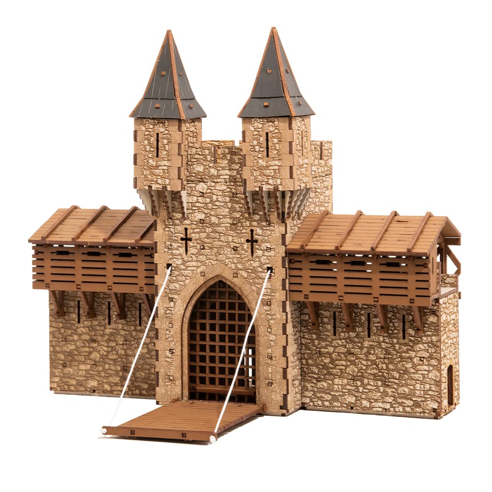 Barbican P - Castle gate - 3D Wooden Puzzle - DIY
