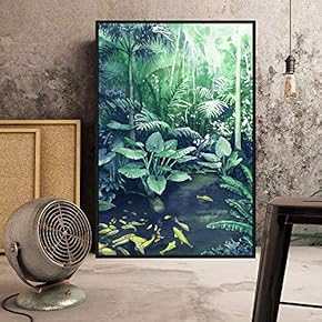 Floating Framed Canvas Wall Art for Living Room, Bedroom Forest Canvas Prints for Home Decoration Ready to Hang - 16x24 inches