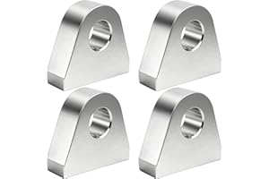 Lawei 4 Pcs Weld on Shackle Clevis Mounts, 0.85 Inch Thick Heavy Duty Steel Clevis Bracket with Fillet Edge, Zinc Plated Anti-Rust D Ring Shackle for Truck Bumper Hydraulic Tractor Bucket Mounting