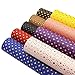 Synthetic Leather Fabric Punching Hollow Double Layers Leather Sheets Dot Round Patterns 9 pcs 7.7