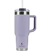 Pelican Hydration Pelican Porter™ 40 oz Vacuum Insulated Tumbler - Recycled Stainless Steel Double Wall Travel with Dual Lid, Powder Coated Insulated Coffee Mug For Hot Cold Drinks, Lilac
