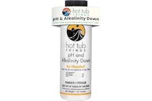 Hot Tub Things pH & Alkalinity Down - Alkalinity Decreaser for Hot Tubs & Spas - pH Down for Pools, Maintains Clear Water, Gentle on Equipment, Easy Water Balance Solution for Spas & Pools - 1.25 lb