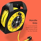 SLx 25m Outdoor Extension Lead 4 Socket Reel 13A UK Plug Thermal Cut Out view 4