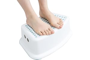 Toilet Foot Stool - Non-Slip Squatting Poop Stool | Heavy Duty Stable Bathroom Potty Step for Adults and Seniors