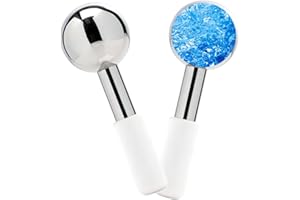 Ice Globes for Face Cooling & Depuffing - Stainless Steel Cryo Globes, Long-Lasting Cold Therapy for Eye Bags, Wrinkles & Hot