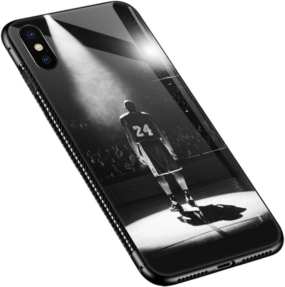iPhone Xs Case,Player in The Spotlight iPhone X Cases,Pattern Design Shockproof Non-Slip Tempered Glass Case for Apple iPhone X/Xs