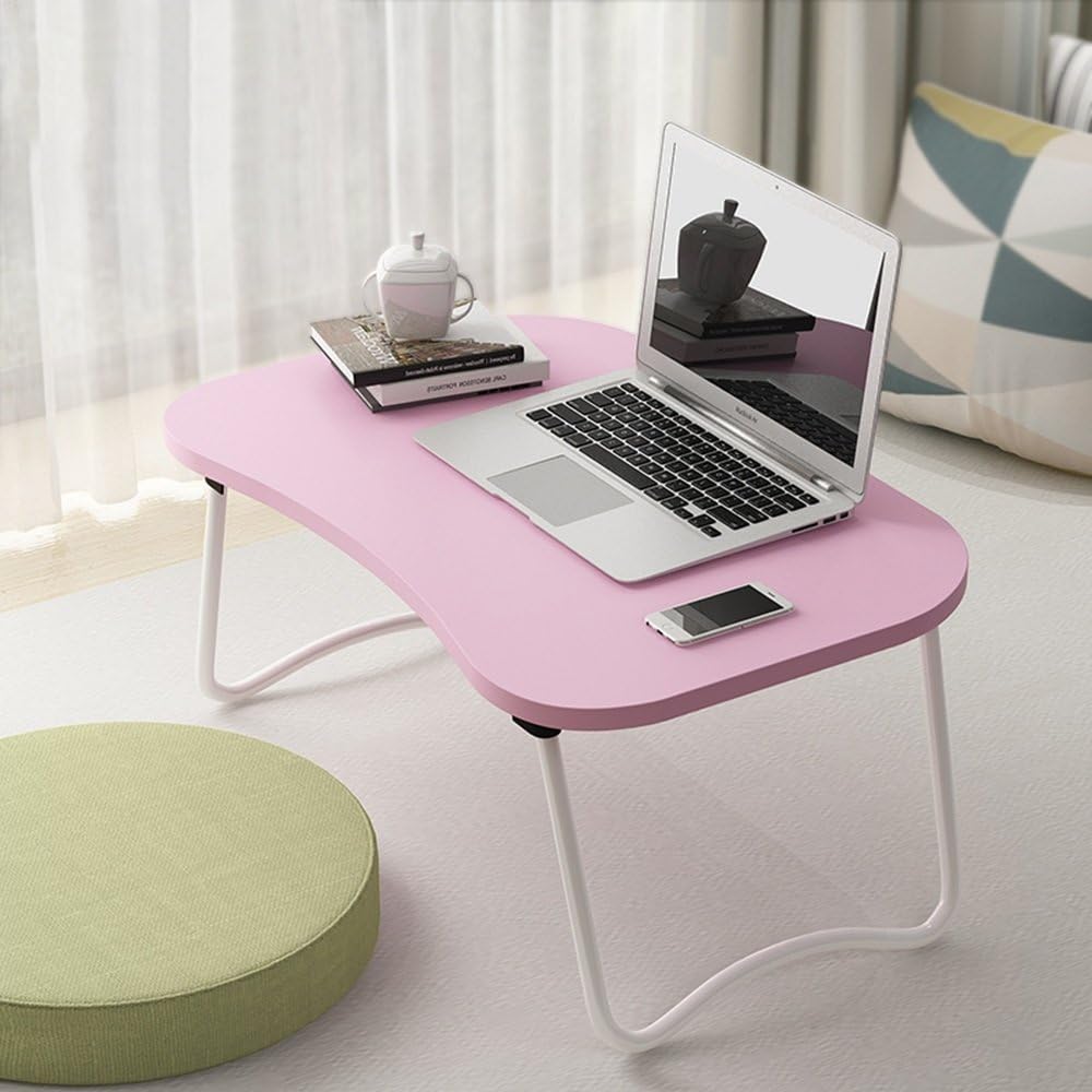 GaoXu ZheDieZhuo HAKN Folding Table/Folding Computer Table/Single Folding Table For Everyone/Simple Book Desk/3 Color Optional (Color : A)