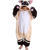 ATOZ Unisex Children Animal Siamese Cat Onesie, Halloween Costume Pajamas Christmas Cosplay Sleepwear For Boys Girls