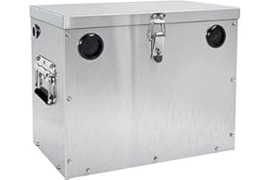 PEASTORM 12V Car/RV/Marine Battery Box, Assemble Stainless Steel Battery Relocation Kit for Trailer, Boat, Trolling Motor, Kayak (Group 27)