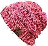 H-6800-816.42 Funky Junque 4 Tone Beanie - Red/Pink