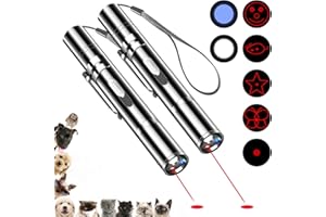 Danigh-buy Cat Pointer Toy,Bird toys Laser Pointer,7 Adjustable Patterns Laser,Dog toys Long Range 3 Modes Training Chaser Interactive Toy,USB Recharge （2Pcs）