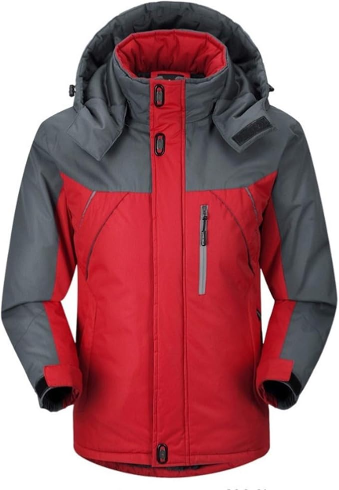 Soluo Men's Outdoor Ski Snow Jacket Waterproof Fleece Mountain Hooded