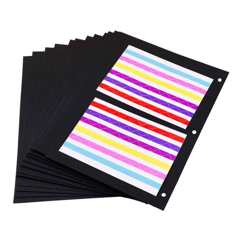 THXMADAM Scrapbooking Black Paper 26x21.5CM,20 Sheets Extra Refill Pages Photo Book Blank Paper for Scrapbook DIY Photo Album Guest Book Memory Notebook 27x24CM(10.6"x 9.4") for Brown/Black Album L