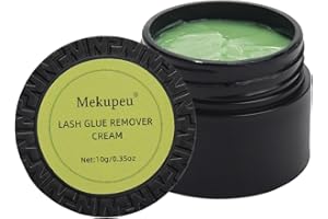 Mekupeu Eyelash Extension Remover Cream Eyelash Adhesive Remover, Low Irritation Cream for Sensitive Skin Professional Eyelash Extensions Dissolves for Salon,10g/0.35Oz (Cantaloupe)