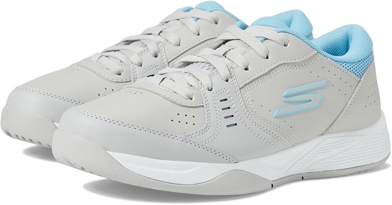 Viper Court Smash - Tenis Deportivos de Pickleball para Interiores y Exteriores, Ajuste Relajado, Gris, Azul, 37 EU