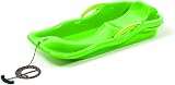 Prosperplast Race Sledge Green Snow Glitter Pulling Rope Steering Brakes Plastic view 3