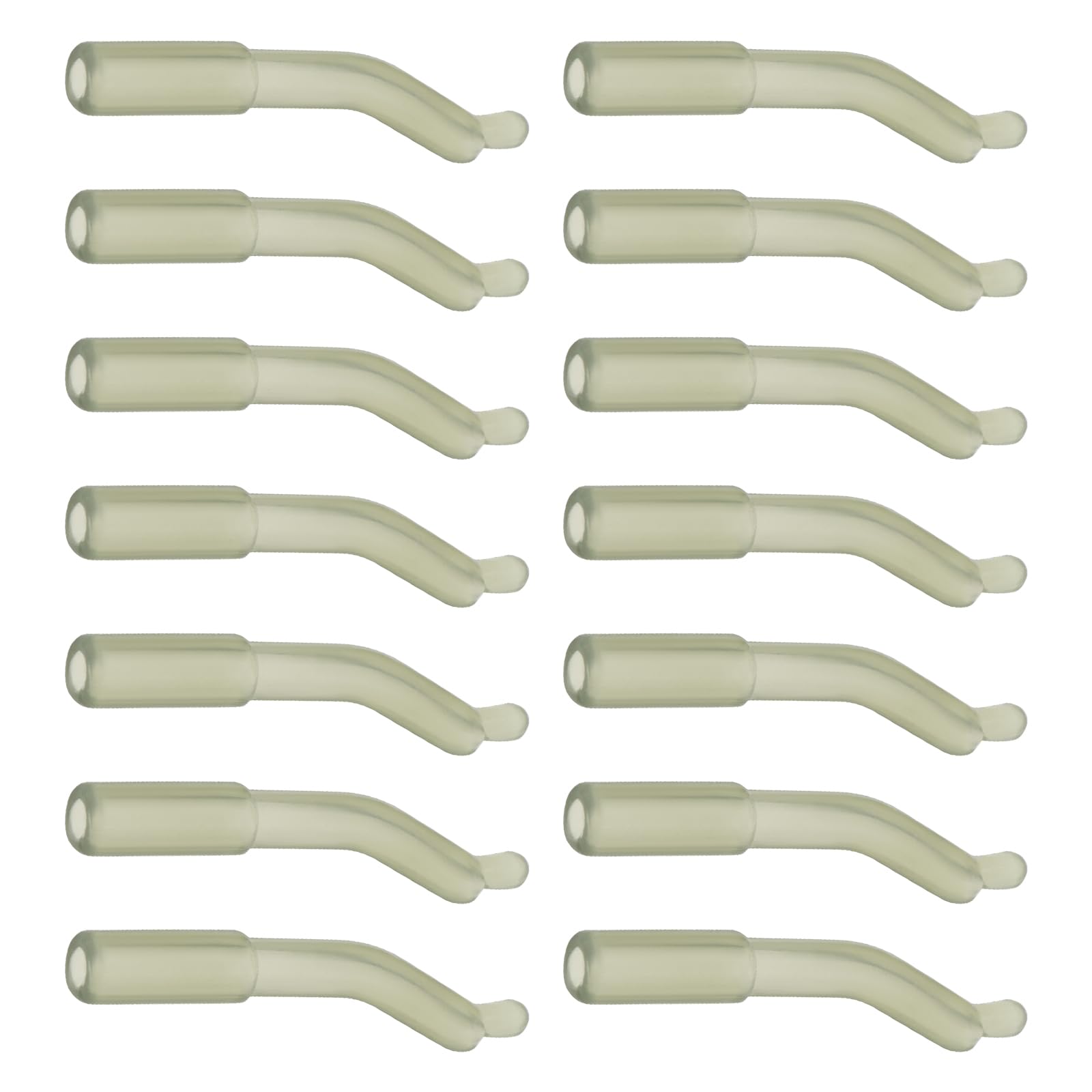 The Lord of the Tools 100 PCS Fishing Hook Kickers Carp Fishing Terminal 19x2.6mm for Rubber Hose Carp Fishing Rig Accessories Suitable for Lakes Rivers Oceans Light Green