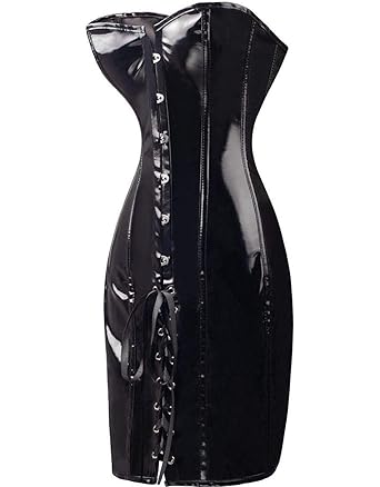 Damen Leder Korsett Korsettkleid Steampunk Bustier Mode Elegant Marken Classic Gothic Vintage Jungs Bauch Weg Figurformend Wa