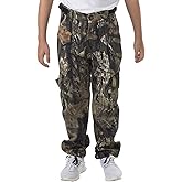 TrailCrest Youth Kids Camo Hunting Cargo Pants | 6 Pockets | Mossy Oak Break-Up Country™ (Improved Specs)