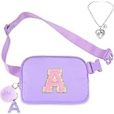 Belt Bag Fanny Pack for Girls - Women Initial Crossbody Bag for Birthday Gifts for 5 6 7 8 9 10 11 12 13 Year Old A