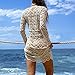 Womens' Hollow Lace Hook Cover Up Crochet Bikini Swimsuit Dress (Beige)