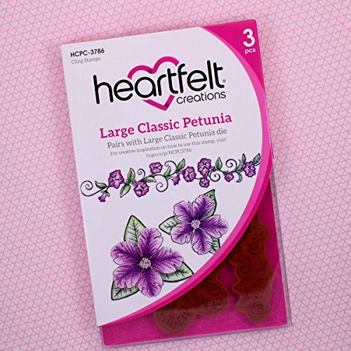 Heartfelt Creations Large Classic Petunia 1.25" to 6.25" Cling Rubber Stamp