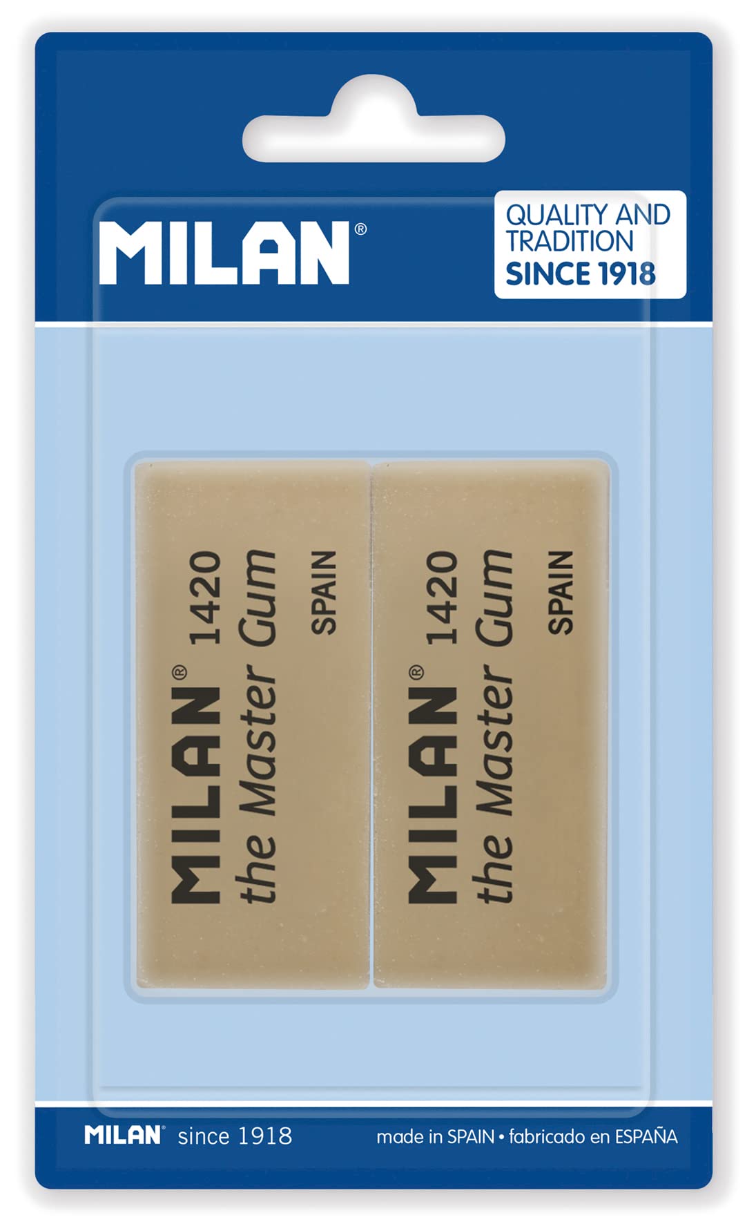 A.C. Milan Blister 2 gomas de miga de pan Master Gum para Bellas artes, White