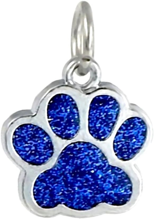 J&M Dangle Enamel Sapphire Blue Cat/Dog Paw Charm Bead for Charms Bracelets