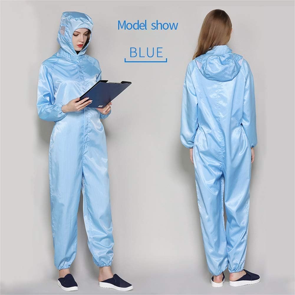 MacRoog Reusable Coveralls with Hood, Women Dust-Proof Clothing with Elastic Cuff Zip Front Overalls, S/M/L/XL/2XL/3XL
