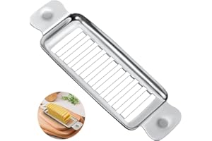 ENLOY Stainless Steel Butter & Cheese Slicer - Multipurpose Food Cutter With Ergonomic Handle for Block Cheese - 1/4 Inch Sli