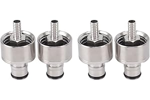 4 Pack Stainless Steel Carbonation Cap, Forced Carbonation PET Bottle Filling CO2 Coupling Carbonator System Fizzy Drinks Car