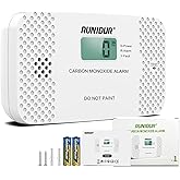 Carbon Monoxide Detectors Replaceable AA Battery-Powered LCD Display Portable Carbon Monoxide Detector for Travel,RV.(1-Pack) US-CO03