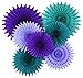 Mermaid Birthday Party Decorations Teal Purple /Wonderland Frozen Party Decorations/Under The Sea Party Supplies Teal Purple Tissue Paper Fan/Frozen Baby Shower Decorations
