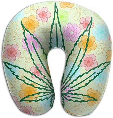 U Shape Travel Neck Pillow Soft U-Shape Memory Foam Travel Neck Pillow Neck Pillow For Travel Leaf Weed Cannabis U Neck Pillow Neck Pillow For SleepingAmerican