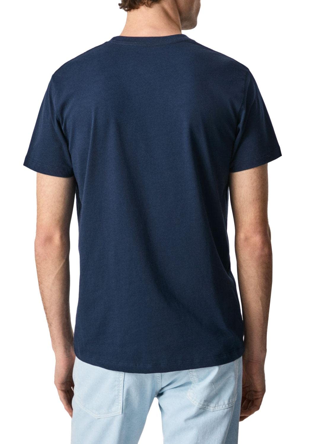 Pepe Jeans Herren Eggo N T-Shirt, Blue (Navy), XL 4