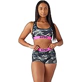 PSD Women’s Sports Bra – Graphic, Camo & Butterfly Print Styles, Medium Support Racerback