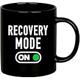 Recovery Mode On Get Well Coffee Mug Gift For Patient Motivational Inspirational Gifts For Family Friends Ceramic Cup Novelty Drinkware (Black, 11 oz)