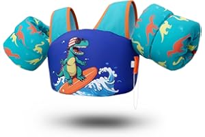 ZERATY Toddler Swim Vest Puddle Jumper Toddler Life Jacket 30-50 Lbs, US Coast Guard Approved Life Vest Kids Arm Floaties for Toddlers Water Wing with Whistle