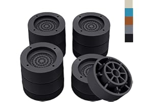 ANNKUT Furniture Risers 2 inch，Round Bed Risers Heavy Duty，Elevation in Heights 1 or 2 Inch for Chair Table and Desk Legs Lifting，Adjustable Bed Lifts Risers(Pack of 4 Riser,Black)