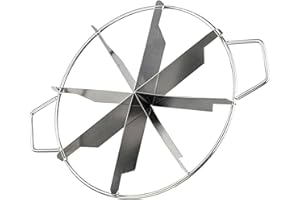 Stainless Steel Cake Divider, Whole Pie Cutter for Cake Pastry Pizza, Kitchen Gadget with Side Handles Supporting 6 7 8 Secti