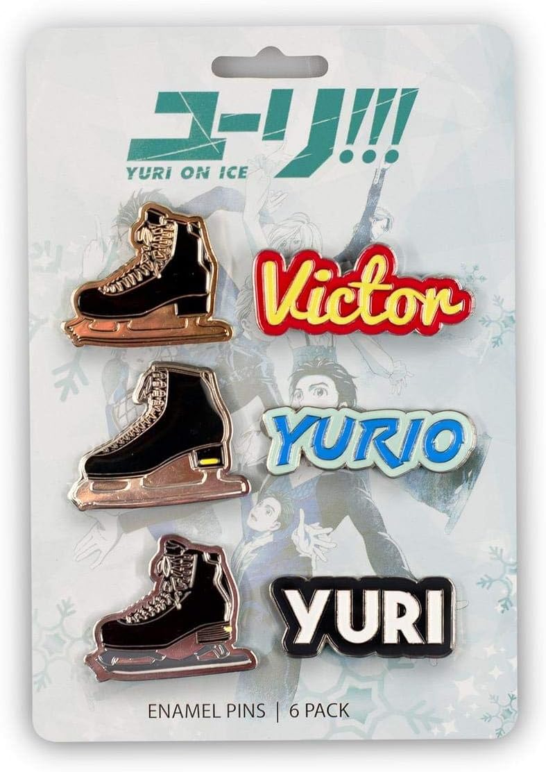 Yuri On Ice Collectible Enamel Pin Set| 6 Pack Collector’s Edition
