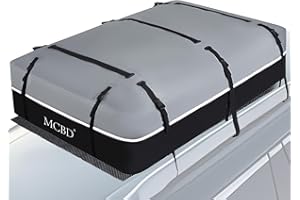 MCBD Rooftop Cargo Carrier Bag for Car, 40 Cubic Feet Large Waterproof Soft-Shell Roof Bag for All Vehicles SUV with/Without Roof Rack, Universal Car Top Luggage Storage Bag