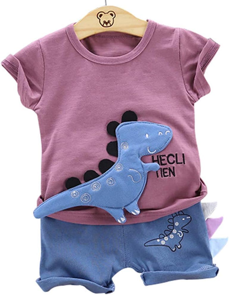 Boys Cotton Plain Solid Print Tshirt & Pant Kids Clothing Set