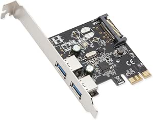 Syba USB 3.0 PCI-E x1 Adapter Card, 2 External USB 3.0 Type A Ports, Requires SATA Power, Renesas Chipset - SD-PEX20160