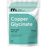 Copper Glycinate with MCT Oil, 500 Softgels | 4 mg Elemental Copper Per Serving | Chelated Copper Mineral Supplement | Essential Trace Mineral | Non-GMO, cGMP Manufactured