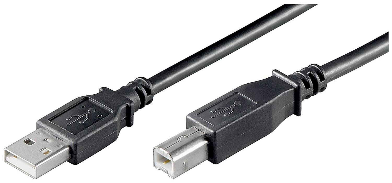Goobay 68902 USB 2.0 Hi-Speed Cable, Black, Type B, 5m Length