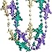 Assorted Metallic Fleur de Lis Mardi Gras Beaded Necklaces