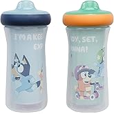 The First Years Bluey Insulated Sippy Cups - Dishwasher Safe Spill Proof Toddler Cups - Ages 12 Months and Up - 9 Ounces - 2 Count