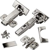 Blum Blumotion 8 Pack 110 Degree Soft Close Hinges Self-Closing Frameless Hinges with Mounting Plates and Hinge Guard Plates